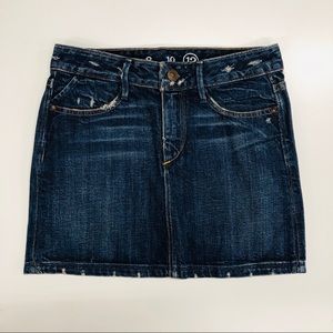 Earnest Sewn distressed jean skirt L/10